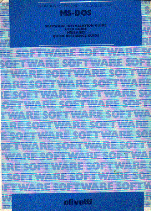 microsoft msdos v3.30 user guide