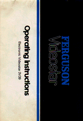 ferguson videostar 3v39 video  recorder    instruction manual users guide