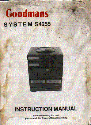 goodmans s4255  hi fi  system  user guide