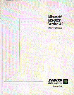 msdos 4.01  instruction book cover    user manual
