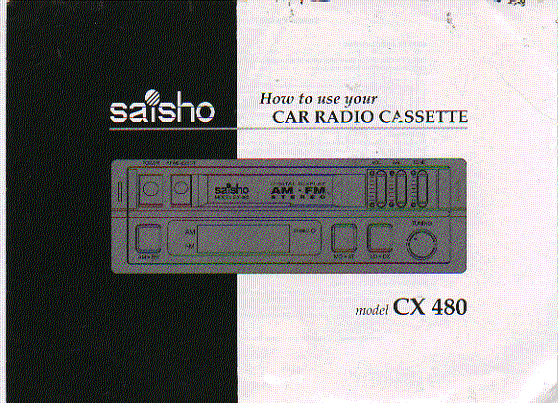  cassette receiver  instruction manual  user guide