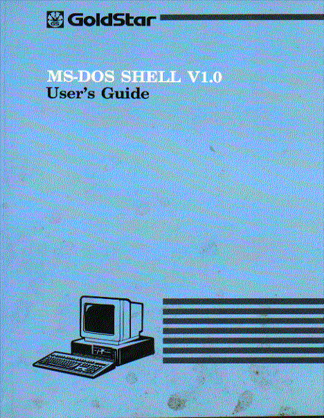 ms dos shell. msdos shell v1.0 instruction book cover user manual